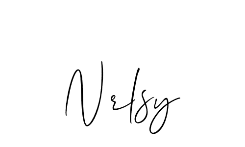 Make a beautiful signature design for name Nrlsy. With this signature (Allison_Script) style, you can create a handwritten signature for free. Nrlsy signature style 2 images and pictures png