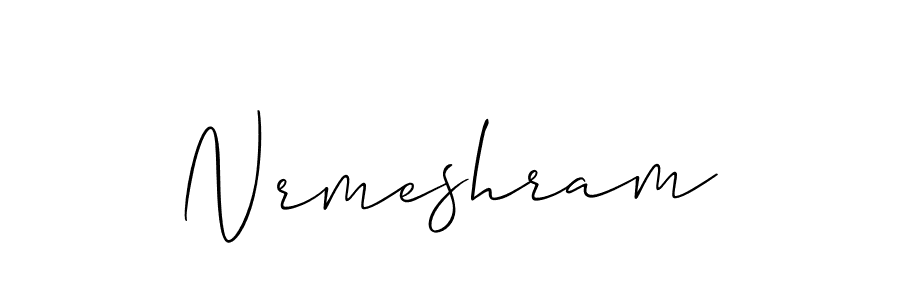 Nrmeshram stylish signature style. Best Handwritten Sign (Allison_Script) for my name. Handwritten Signature Collection Ideas for my name Nrmeshram. Nrmeshram signature style 2 images and pictures png