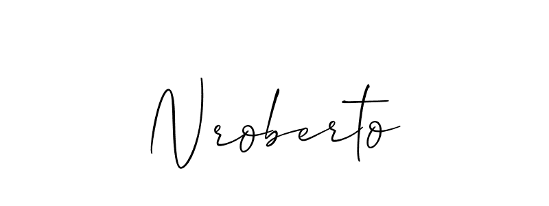 Create a beautiful signature design for name Nroberto. With this signature (Allison_Script) fonts, you can make a handwritten signature for free. Nroberto signature style 2 images and pictures png