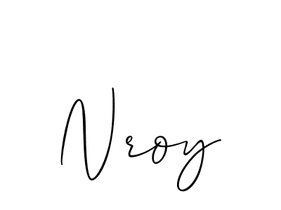 Create a beautiful signature design for name Nroy. With this signature (Allison_Script) fonts, you can make a handwritten signature for free. Nroy signature style 2 images and pictures png