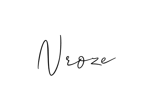 The best way (Allison_Script) to make a short signature is to pick only two or three words in your name. The name Nroze include a total of six letters. For converting this name. Nroze signature style 2 images and pictures png