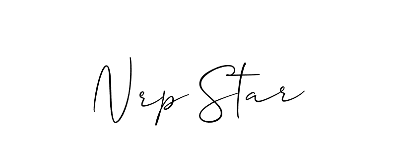 How to make Nrp Star signature? Allison_Script is a professional autograph style. Create handwritten signature for Nrp Star name. Nrp Star signature style 2 images and pictures png