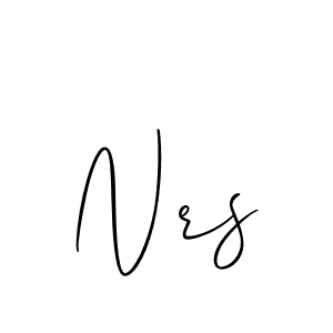 Design your own signature with our free online signature maker. With this signature software, you can create a handwritten (Allison_Script) signature for name Nrs. Nrs signature style 2 images and pictures png