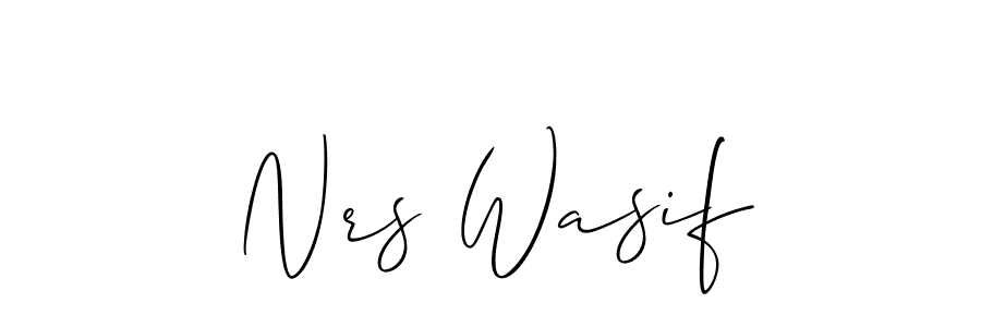 How to Draw Nrs Wasif signature style? Allison_Script is a latest design signature styles for name Nrs Wasif. Nrs Wasif signature style 2 images and pictures png