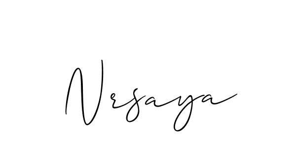 Make a short Nrsaya signature style. Manage your documents anywhere anytime using Allison_Script. Create and add eSignatures, submit forms, share and send files easily. Nrsaya signature style 2 images and pictures png