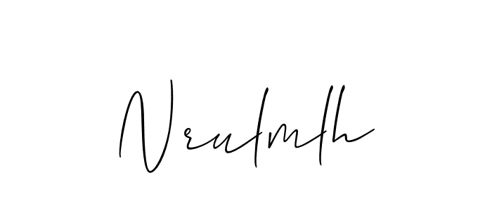 Use a signature maker to create a handwritten signature online. With this signature software, you can design (Allison_Script) your own signature for name Nrulmlh. Nrulmlh signature style 2 images and pictures png