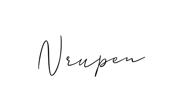 Also You can easily find your signature by using the search form. We will create Nrupen name handwritten signature images for you free of cost using Allison_Script sign style. Nrupen signature style 2 images and pictures png