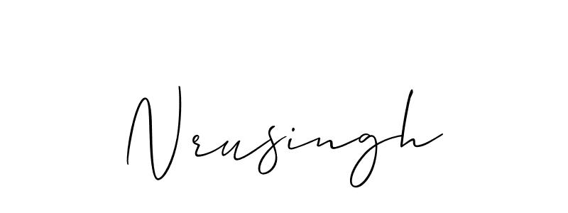 You should practise on your own different ways (Allison_Script) to write your name (Nrusingh) in signature. don't let someone else do it for you. Nrusingh signature style 2 images and pictures png