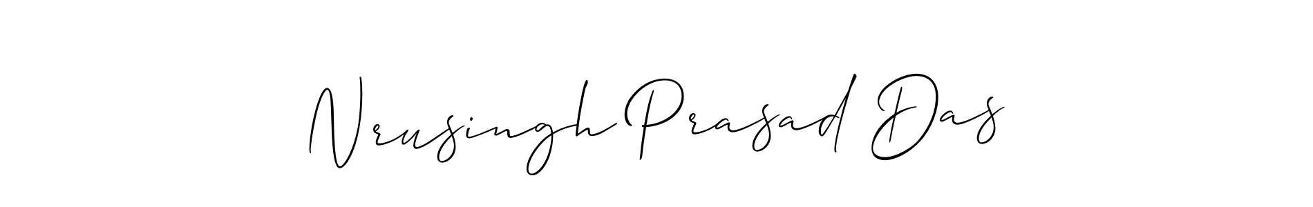 Make a beautiful signature design for name Nrusingh Prasad Das. With this signature (Allison_Script) style, you can create a handwritten signature for free. Nrusingh Prasad Das signature style 2 images and pictures png