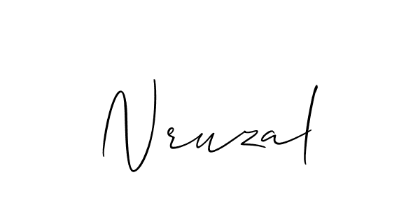 Design your own signature with our free online signature maker. With this signature software, you can create a handwritten (Allison_Script) signature for name Nruzal. Nruzal signature style 2 images and pictures png