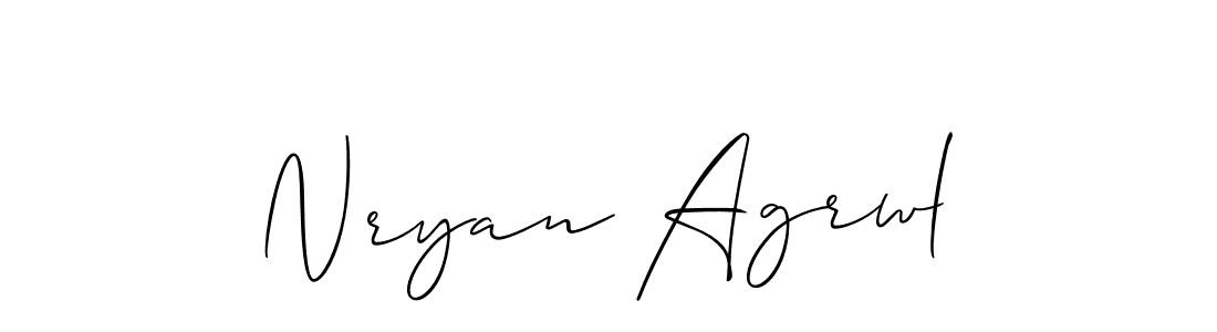 This is the best signature style for the Nryan Agrwl name. Also you like these signature font (Allison_Script). Mix name signature. Nryan Agrwl signature style 2 images and pictures png