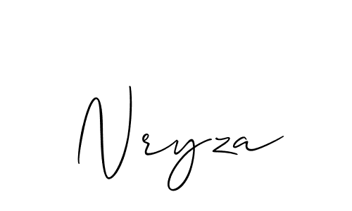 Make a beautiful signature design for name Nryza. With this signature (Allison_Script) style, you can create a handwritten signature for free. Nryza signature style 2 images and pictures png