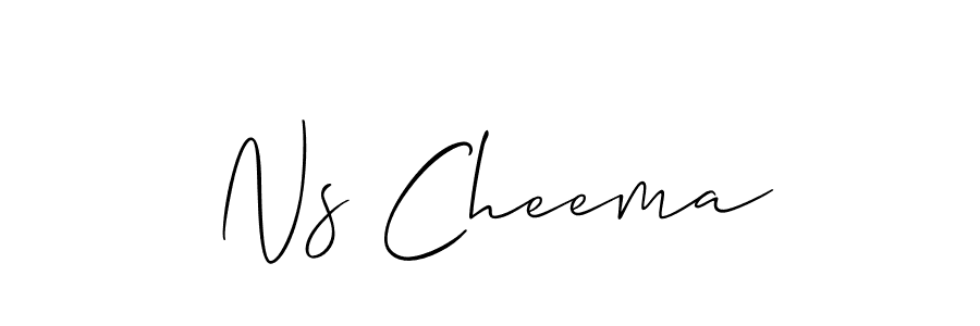 Use a signature maker to create a handwritten signature online. With this signature software, you can design (Allison_Script) your own signature for name Ns Cheema. Ns Cheema signature style 2 images and pictures png