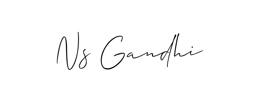 How to Draw Ns Gandhi signature style? Allison_Script is a latest design signature styles for name Ns Gandhi. Ns Gandhi signature style 2 images and pictures png