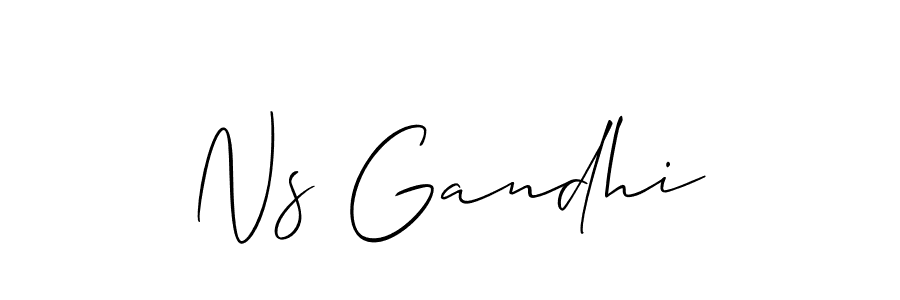 You should practise on your own different ways (Allison_Script) to write your name (Ns Gandhi) in signature. don't let someone else do it for you. Ns Gandhi signature style 2 images and pictures png