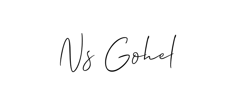 Make a short Ns Gohel signature style. Manage your documents anywhere anytime using Allison_Script. Create and add eSignatures, submit forms, share and send files easily. Ns Gohel signature style 2 images and pictures png