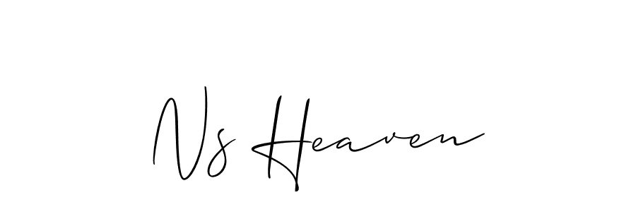 Use a signature maker to create a handwritten signature online. With this signature software, you can design (Allison_Script) your own signature for name Ns Heaven. Ns Heaven signature style 2 images and pictures png