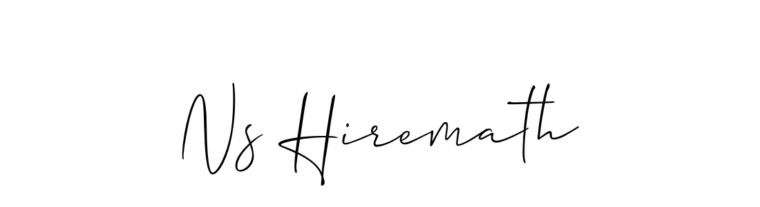 Use a signature maker to create a handwritten signature online. With this signature software, you can design (Allison_Script) your own signature for name Ns Hiremath. Ns Hiremath signature style 2 images and pictures png