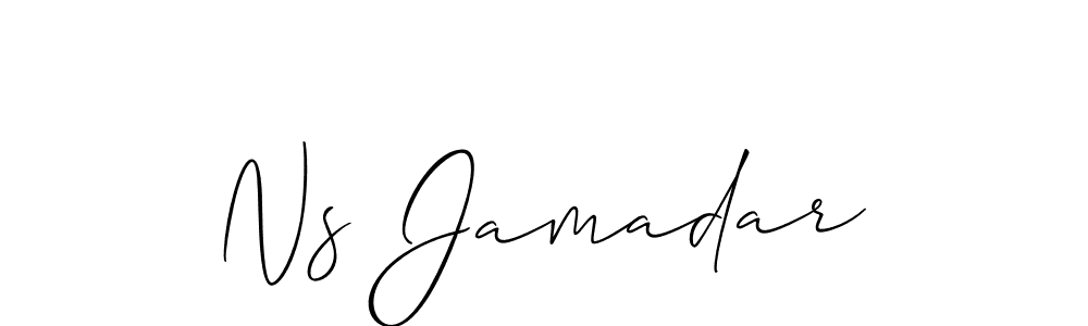 if you are searching for the best signature style for your name Ns Jamadar. so please give up your signature search. here we have designed multiple signature styles  using Allison_Script. Ns Jamadar signature style 2 images and pictures png