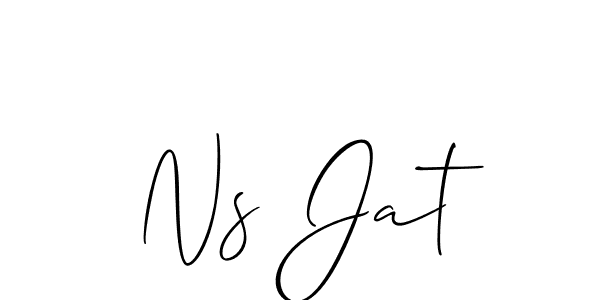 Make a beautiful signature design for name Ns Jat. Use this online signature maker to create a handwritten signature for free. Ns Jat signature style 2 images and pictures png