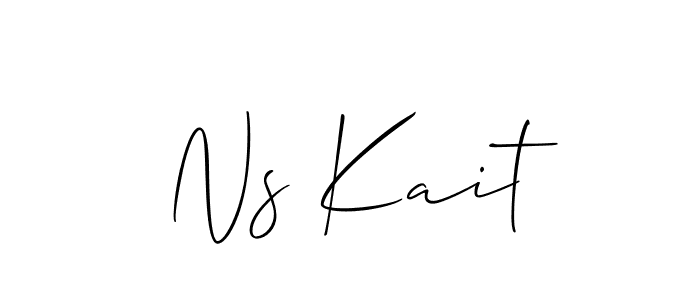 Also You can easily find your signature by using the search form. We will create Ns Kait name handwritten signature images for you free of cost using Allison_Script sign style. Ns Kait signature style 2 images and pictures png