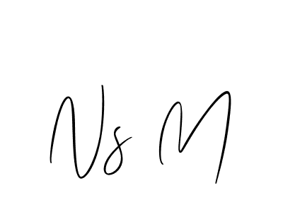 Similarly Allison_Script is the best handwritten signature design. Signature creator online .You can use it as an online autograph creator for name Ns M. Ns M signature style 2 images and pictures png