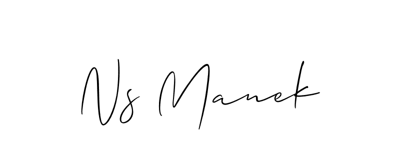 Ns Manek stylish signature style. Best Handwritten Sign (Allison_Script) for my name. Handwritten Signature Collection Ideas for my name Ns Manek. Ns Manek signature style 2 images and pictures png
