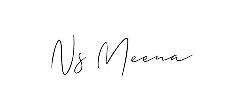 You can use this online signature creator to create a handwritten signature for the name Ns Meena. This is the best online autograph maker. Ns Meena signature style 2 images and pictures png