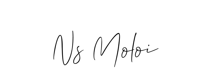 Allison_Script is a professional signature style that is perfect for those who want to add a touch of class to their signature. It is also a great choice for those who want to make their signature more unique. Get Ns Moloi name to fancy signature for free. Ns Moloi signature style 2 images and pictures png