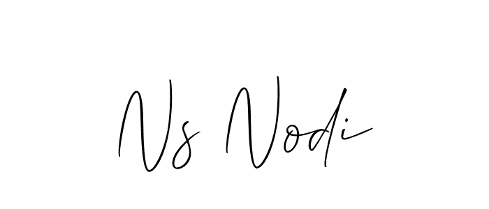 How to make Ns Nodi signature? Allison_Script is a professional autograph style. Create handwritten signature for Ns Nodi name. Ns Nodi signature style 2 images and pictures png