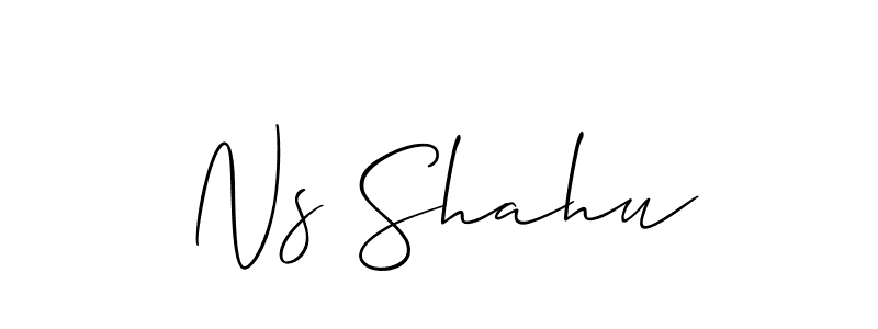 How to Draw Ns Shahu signature style? Allison_Script is a latest design signature styles for name Ns Shahu. Ns Shahu signature style 2 images and pictures png