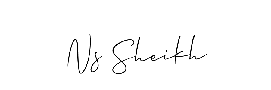 It looks lik you need a new signature style for name Ns Sheikh. Design unique handwritten (Allison_Script) signature with our free signature maker in just a few clicks. Ns Sheikh signature style 2 images and pictures png