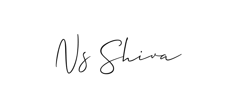 The best way (Allison_Script) to make a short signature is to pick only two or three words in your name. The name Ns Shiva include a total of six letters. For converting this name. Ns Shiva signature style 2 images and pictures png