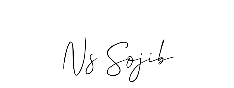 Use a signature maker to create a handwritten signature online. With this signature software, you can design (Allison_Script) your own signature for name Ns Sojib. Ns Sojib signature style 2 images and pictures png
