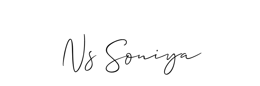 This is the best signature style for the Ns Soniya name. Also you like these signature font (Allison_Script). Mix name signature. Ns Soniya signature style 2 images and pictures png