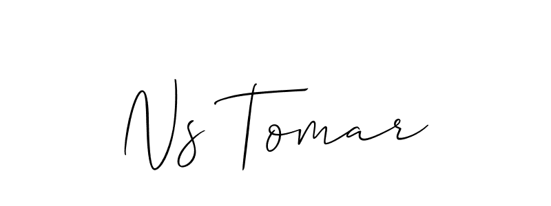 How to make Ns Tomar name signature. Use Allison_Script style for creating short signs online. This is the latest handwritten sign. Ns Tomar signature style 2 images and pictures png