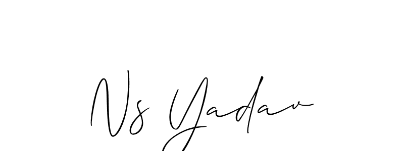 It looks lik you need a new signature style for name Ns Yadav. Design unique handwritten (Allison_Script) signature with our free signature maker in just a few clicks. Ns Yadav signature style 2 images and pictures png
