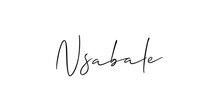 Make a short Nsabale signature style. Manage your documents anywhere anytime using Allison_Script. Create and add eSignatures, submit forms, share and send files easily. Nsabale signature style 2 images and pictures png