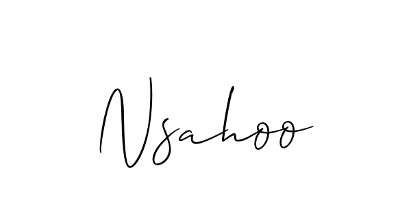 Create a beautiful signature design for name Nsahoo. With this signature (Allison_Script) fonts, you can make a handwritten signature for free. Nsahoo signature style 2 images and pictures png