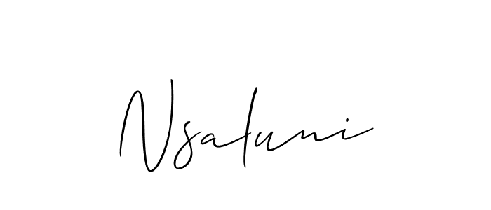 This is the best signature style for the Nsaluni name. Also you like these signature font (Allison_Script). Mix name signature. Nsaluni signature style 2 images and pictures png