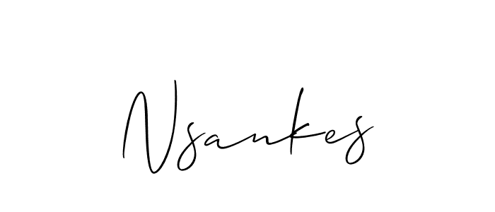 You should practise on your own different ways (Allison_Script) to write your name (Nsankes) in signature. don't let someone else do it for you. Nsankes signature style 2 images and pictures png