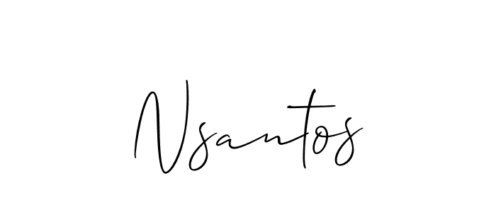 Once you've used our free online signature maker to create your best signature Allison_Script style, it's time to enjoy all of the benefits that Nsantos name signing documents. Nsantos signature style 2 images and pictures png