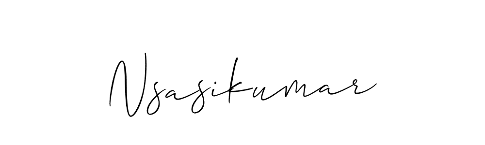 Nsasikumar stylish signature style. Best Handwritten Sign (Allison_Script) for my name. Handwritten Signature Collection Ideas for my name Nsasikumar. Nsasikumar signature style 2 images and pictures png