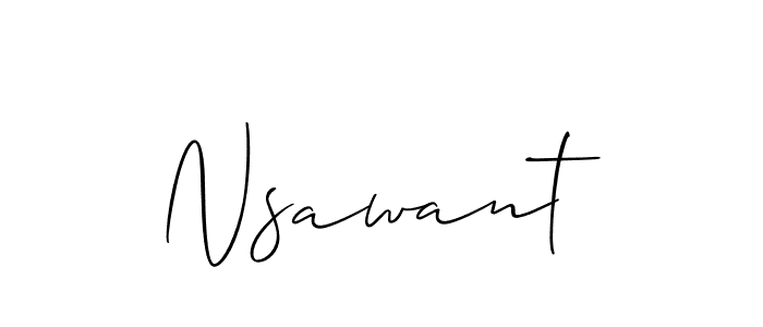 You should practise on your own different ways (Allison_Script) to write your name (Nsawant) in signature. don't let someone else do it for you. Nsawant signature style 2 images and pictures png