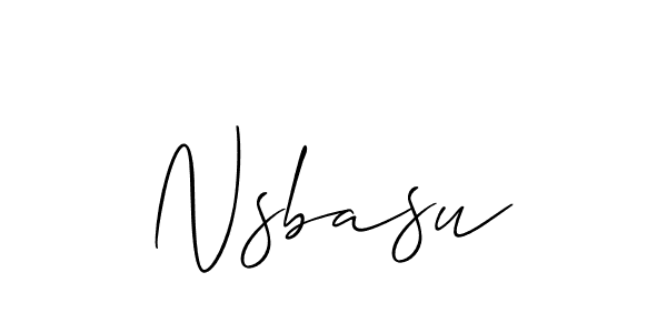 Use a signature maker to create a handwritten signature online. With this signature software, you can design (Allison_Script) your own signature for name Nsbasu. Nsbasu signature style 2 images and pictures png