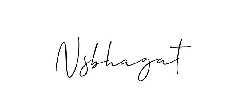 Use a signature maker to create a handwritten signature online. With this signature software, you can design (Allison_Script) your own signature for name Nsbhagat. Nsbhagat signature style 2 images and pictures png