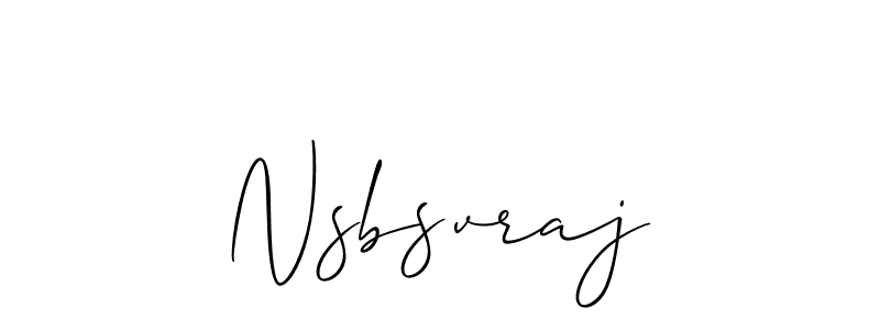 It looks lik you need a new signature style for name Nsbsvraj. Design unique handwritten (Allison_Script) signature with our free signature maker in just a few clicks. Nsbsvraj signature style 2 images and pictures png