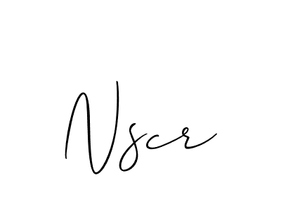 How to make Nscr signature? Allison_Script is a professional autograph style. Create handwritten signature for Nscr name. Nscr signature style 2 images and pictures png