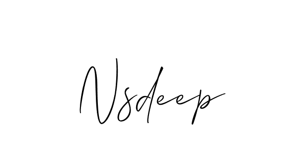 How to make Nsdeep signature? Allison_Script is a professional autograph style. Create handwritten signature for Nsdeep name. Nsdeep signature style 2 images and pictures png