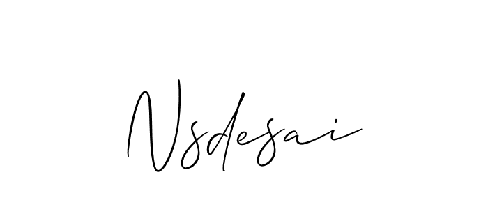 How to make Nsdesai name signature. Use Allison_Script style for creating short signs online. This is the latest handwritten sign. Nsdesai signature style 2 images and pictures png